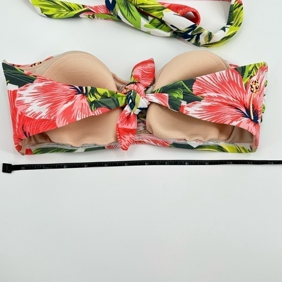 Kona Sol Women’s Tropical Print Bikini Top with Tie Size Medium - Picture 12 of 12